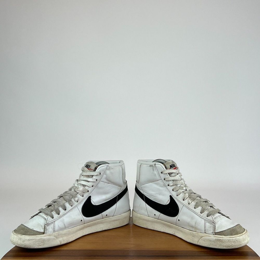 Womens Nike Blazer White Mid Vintage Leather Athletic Shoes Sneakers‎ Size 8 M - Picture 3 of 9